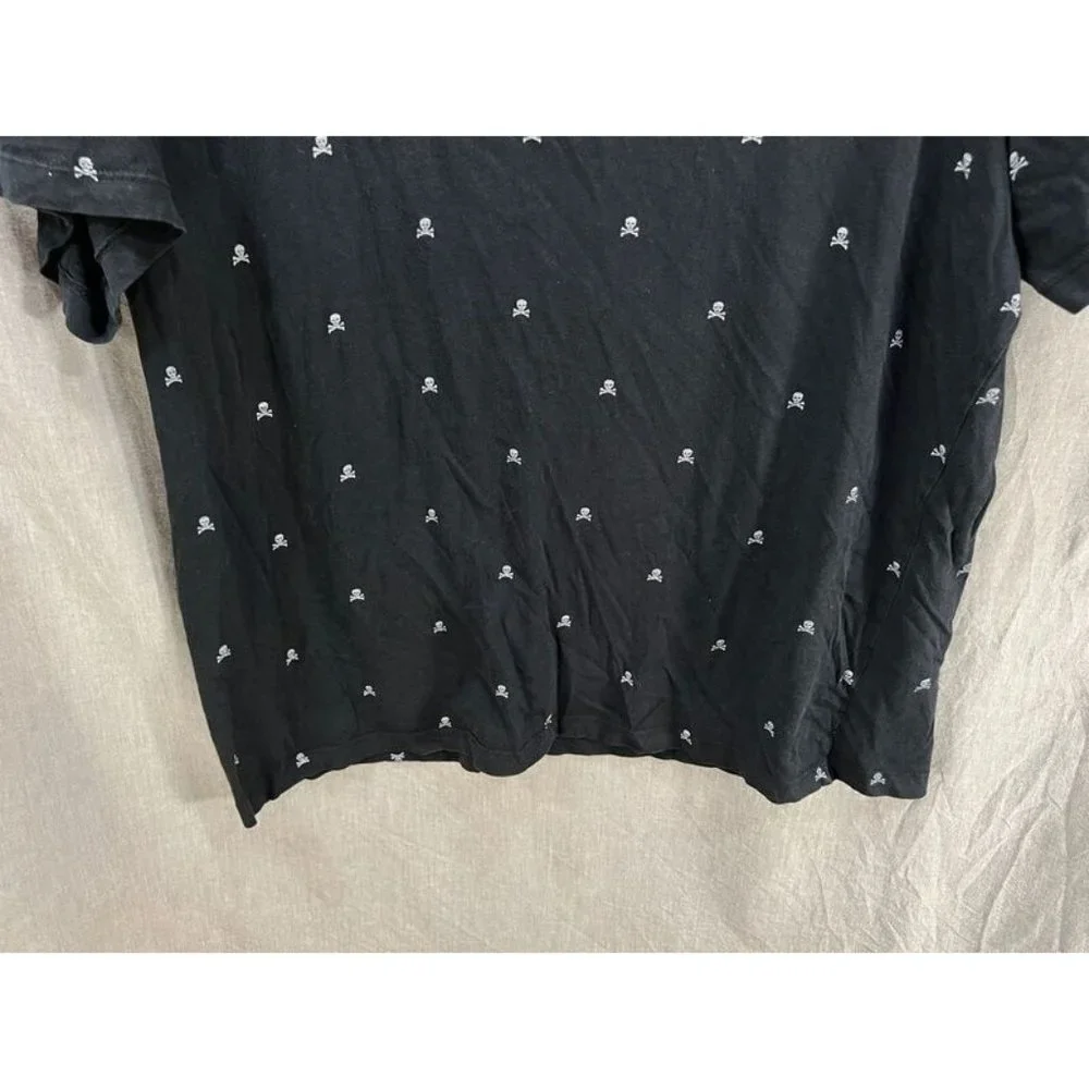 Cactus Man Skull Shirt Boys‎ Large Black Short Sleeve Pullover Kids Youth